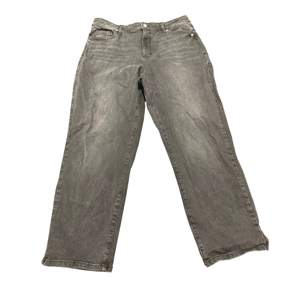 Sonoma Goods For Life Women's Gray High Rise Straight Leg Denim Jeans Size 16R